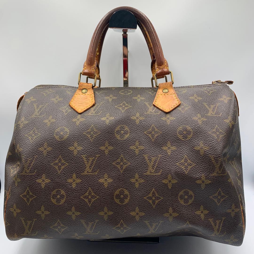 LOUIS VUITTON M41526 スピーディ30 モノグラム 南京錠 茶