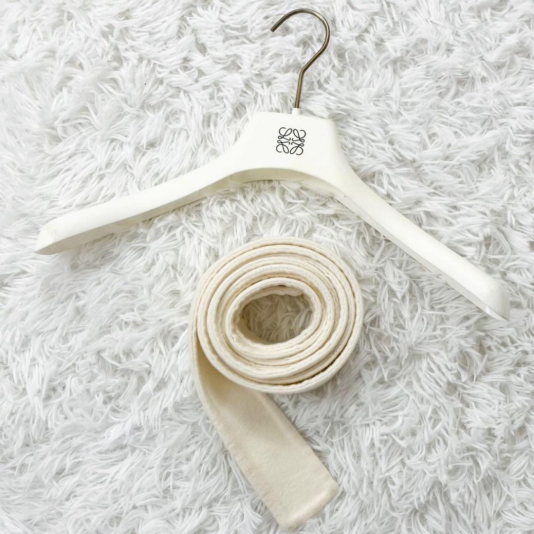美品 LOEWE ダブルフェイス ベルト付ロングコート カシミヤ混 アナグラム