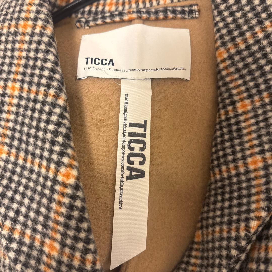 TICCA チェック柄 ロングコート