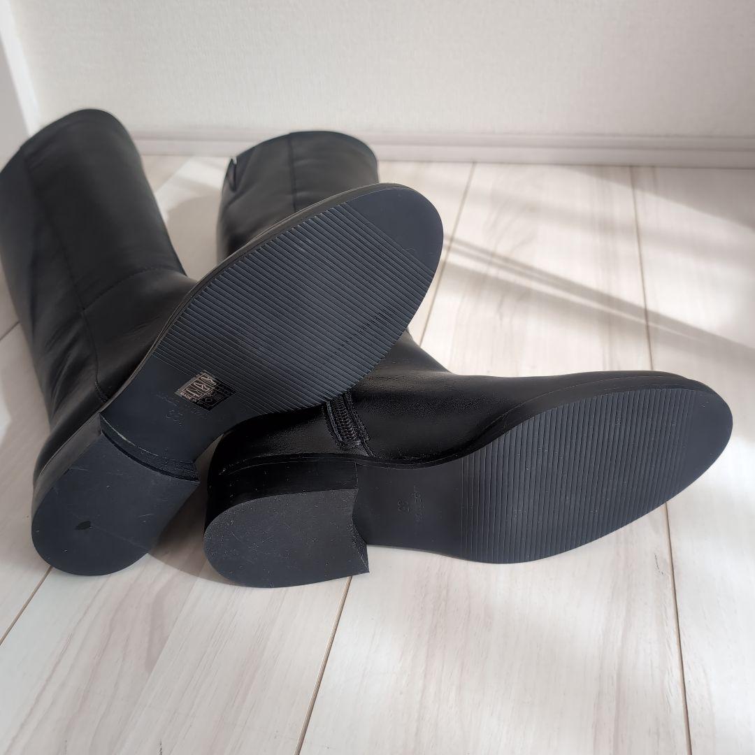 新品未使用【REMME/レメ】 BASICロングブーツ黒　35　22.5cm
