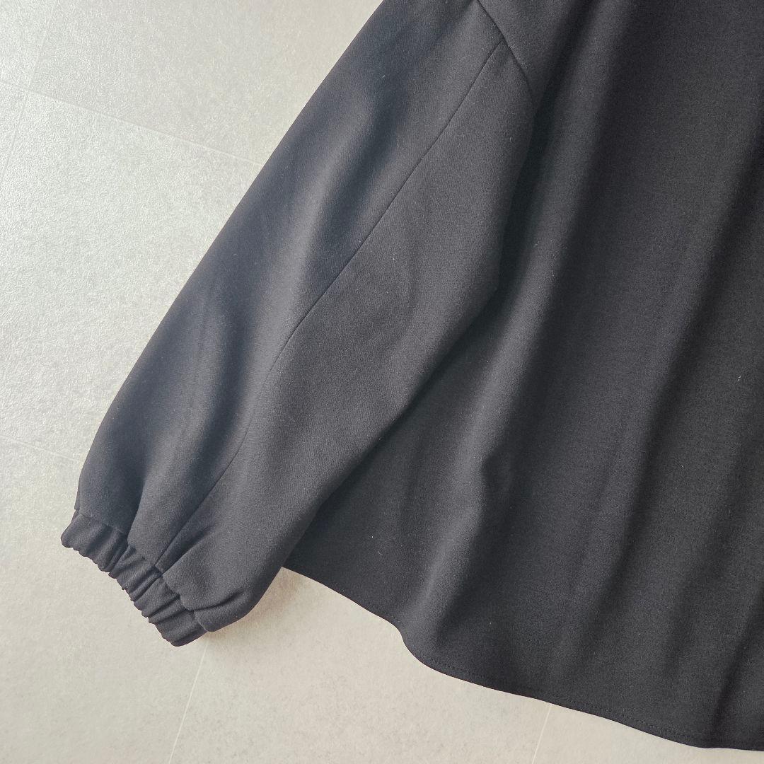 美品✨ MARGAUX 上品 スナップボタンカーディガン ノーカラー ブラック