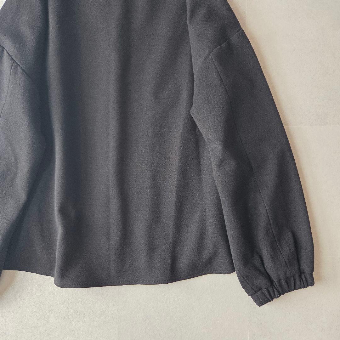 美品✨ MARGAUX 上品 スナップボタンカーディガン ノーカラー ブラック