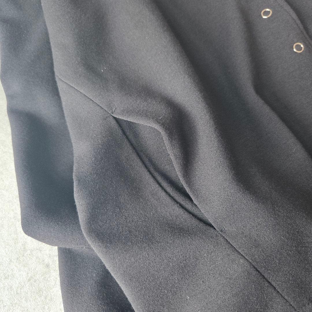 美品✨ MARGAUX 上品 スナップボタンカーディガン ノーカラー ブラック