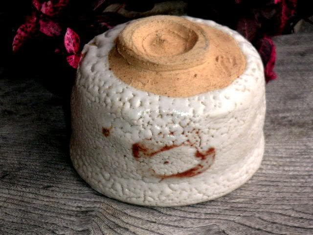 ♥志野　茶碗　在銘　カイラギ　骨董品