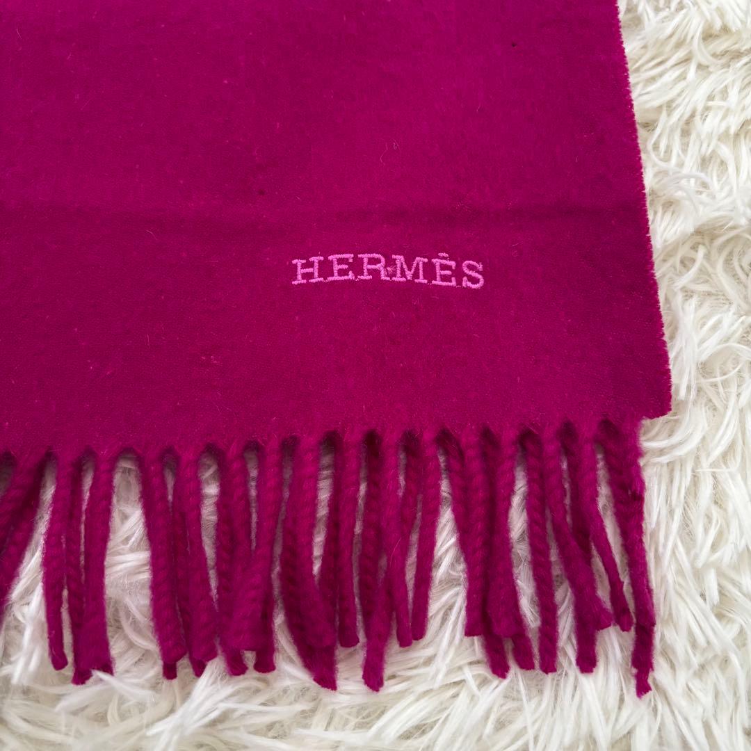 HERMES エルメス カシミヤ100 大判 ストール マフラー