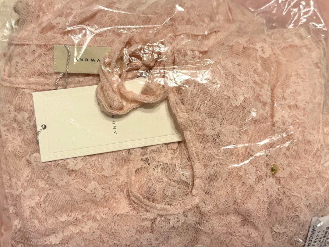 ワンピース andmary Cereza lace mini dress pink