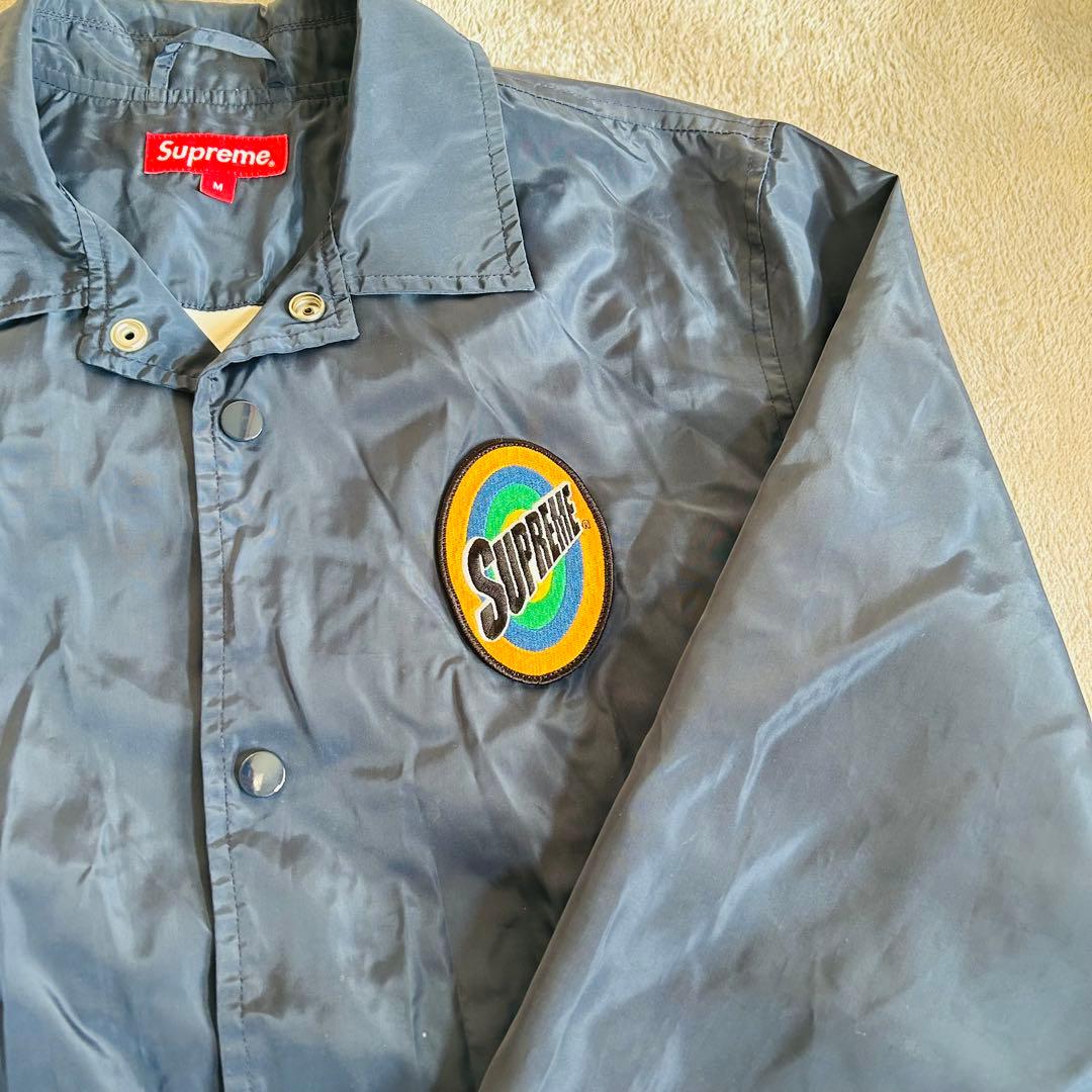 シュプリーム美品　Supreme ロゴジャケットパーカー 【M】ネイビー