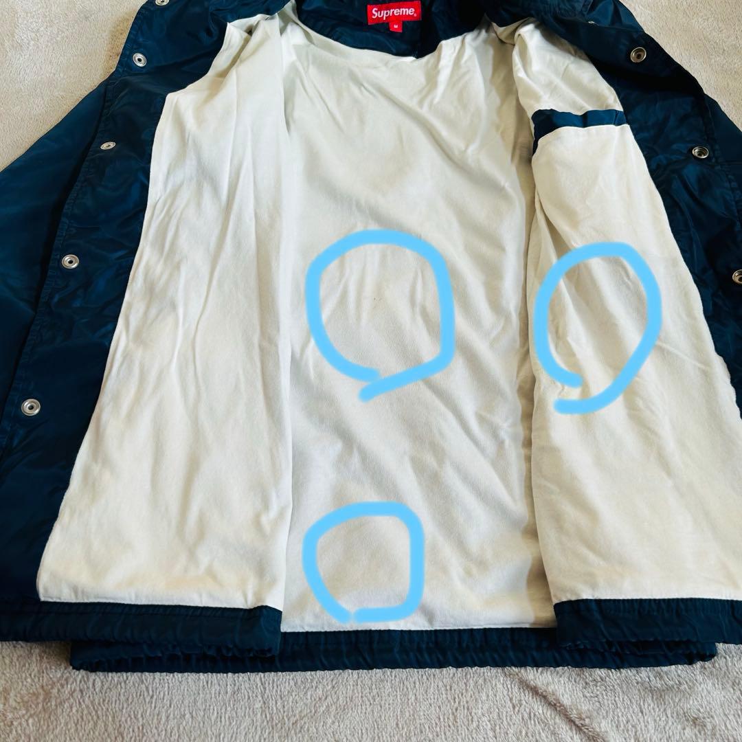 シュプリーム美品　Supreme ロゴジャケットパーカー 【M】ネイビー