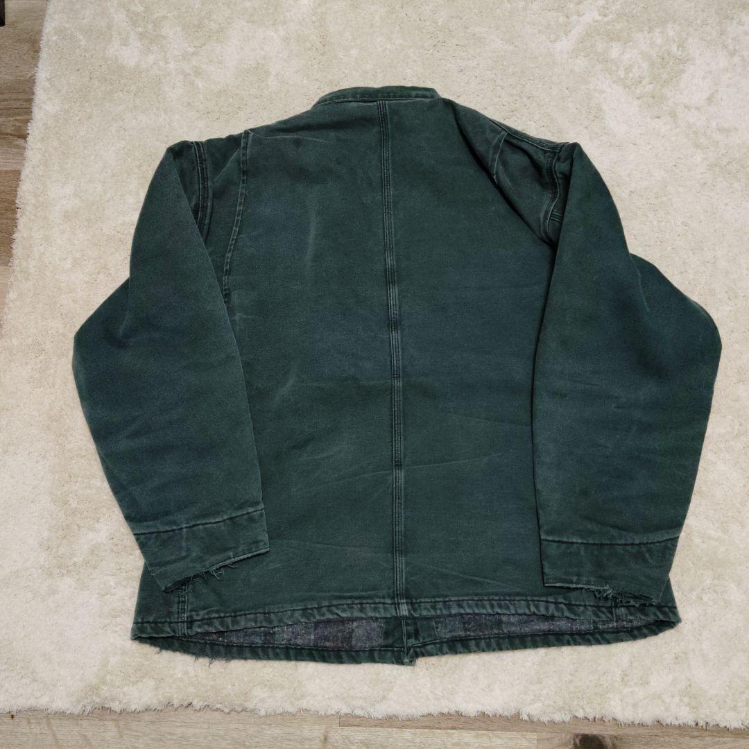 90s Carhartt ミシガンチョアコート グリーン モス 襤褸 フェード