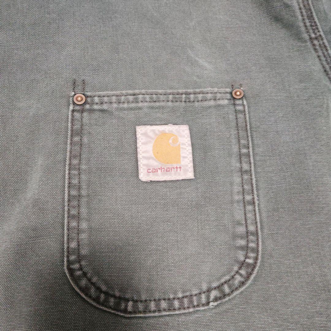 90s Carhartt ミシガンチョアコート グリーン モス 襤褸 フェード