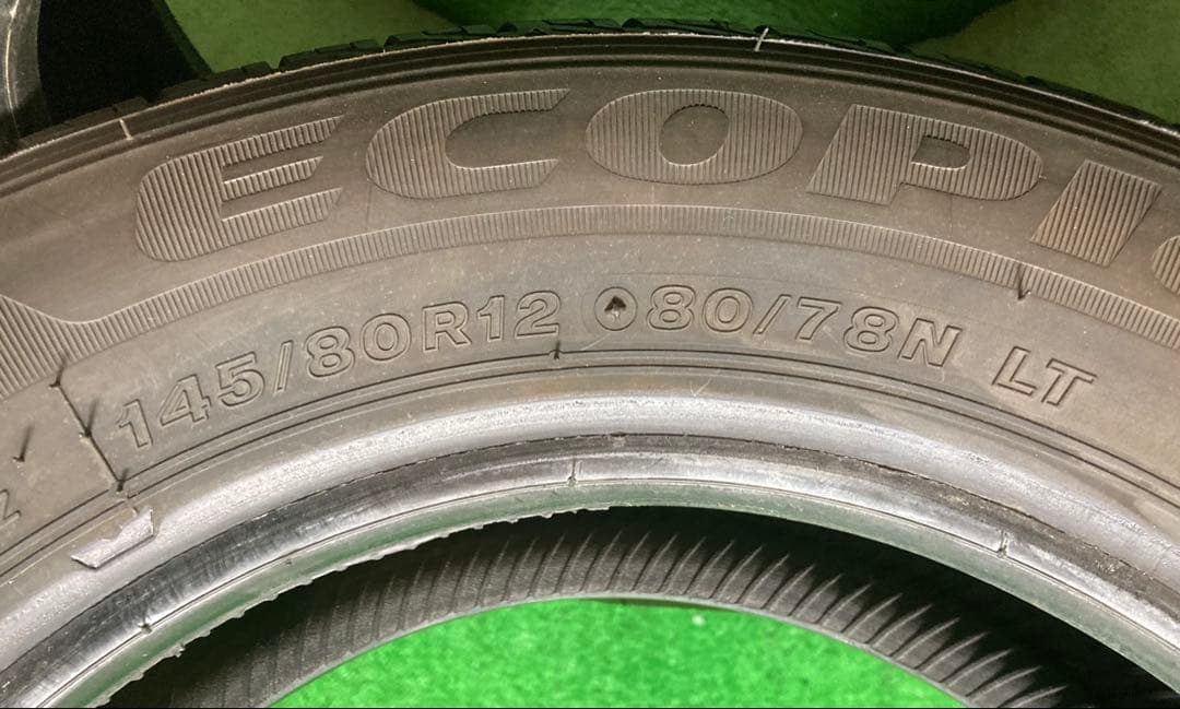 ブリヂストン ECOPIA 145/80R12 夏タイヤ 2本