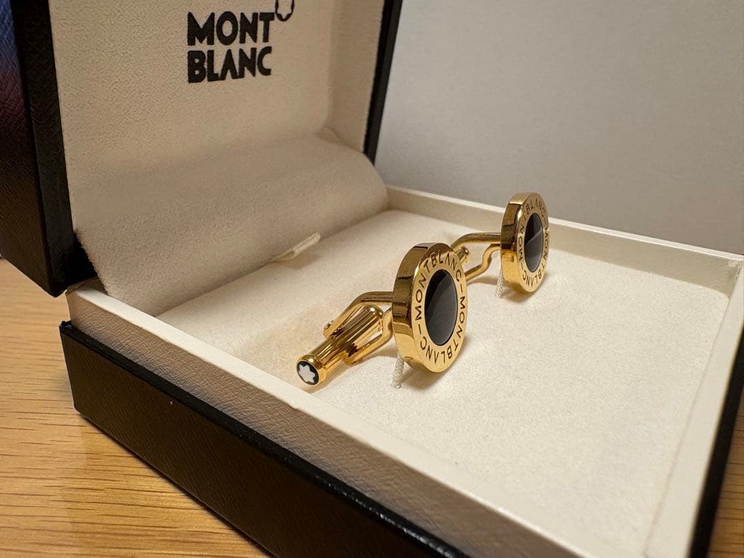 MONT BLANC ゴールド ブラック カフリンクス
