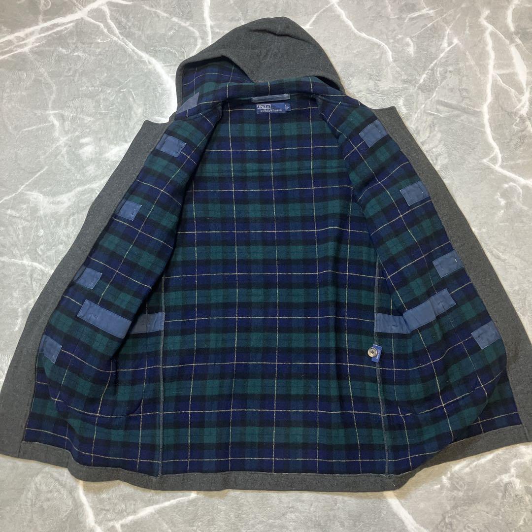 90s ポロバイラルフローレン USA製 ダッフルコート ウール グレー