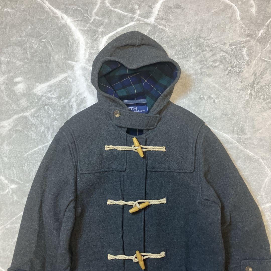 90s ポロバイラルフローレン USA製 ダッフルコート ウール グレー
