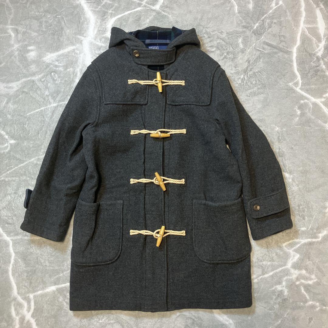 90s ポロバイラルフローレン USA製 ダッフルコート ウール グレー