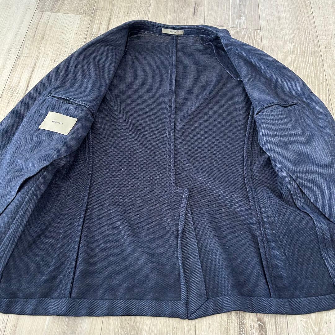 BOGLIOLI DOVER リネン コットン ホップサック アンコンジャケット