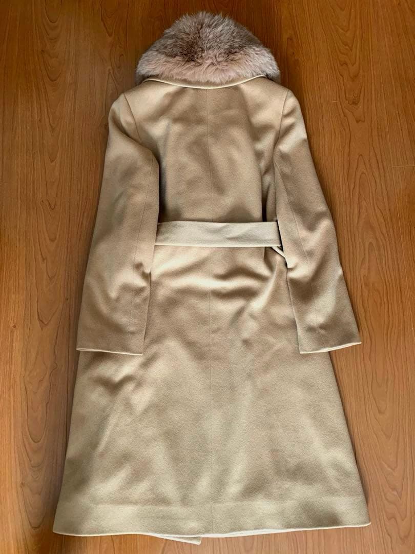 美品 オースチンリード フォックスファー ロング コート 40