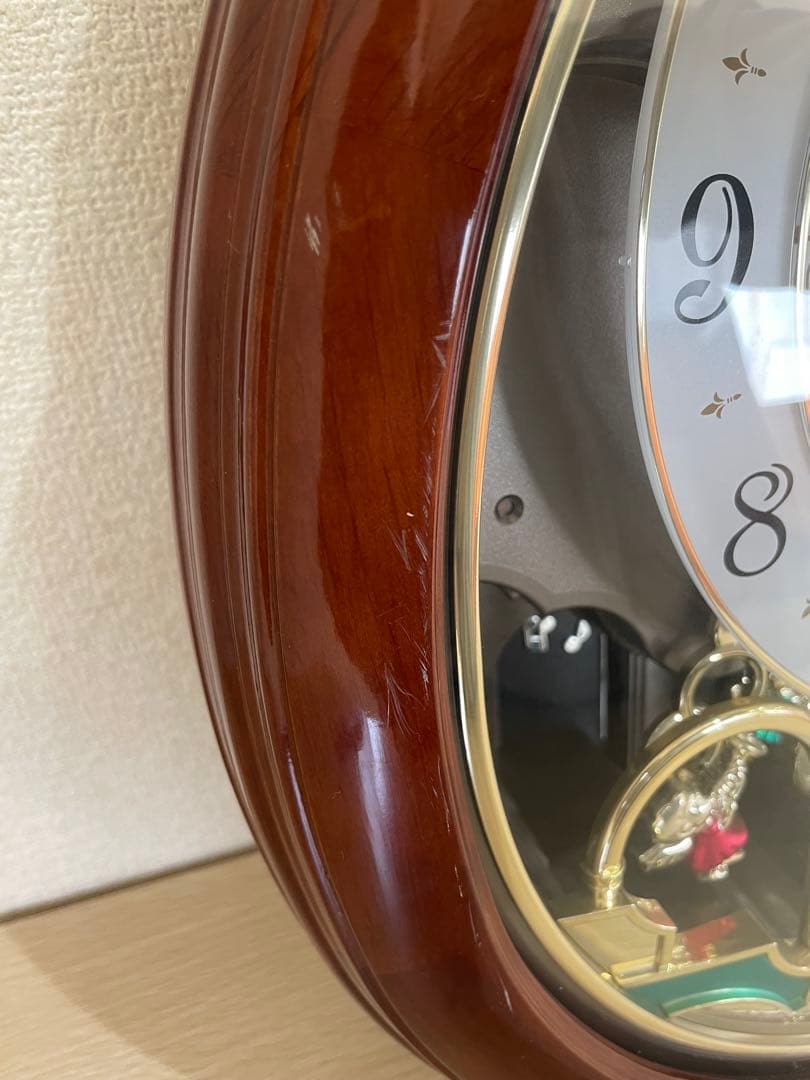 RHYTHMリズム 電波からくり時計 4MY623