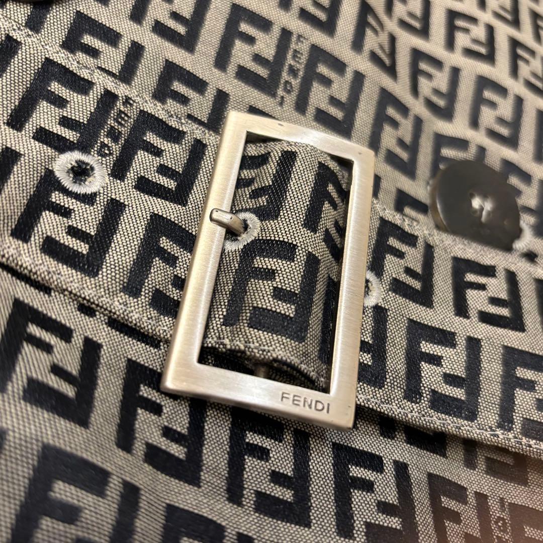 【極美品】Fendi ズッカ柄 総柄 トレンチコート グレー 40