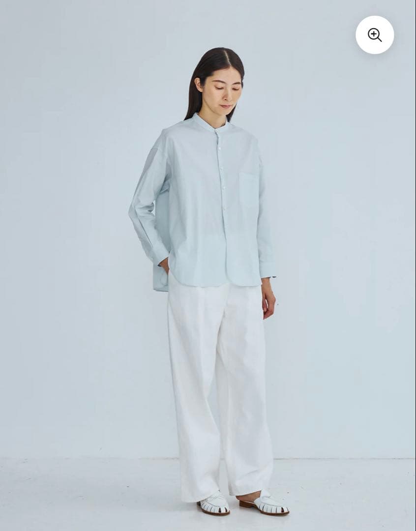 TICCA ライトデニムタックワイドパンツ　ホワイト　size①