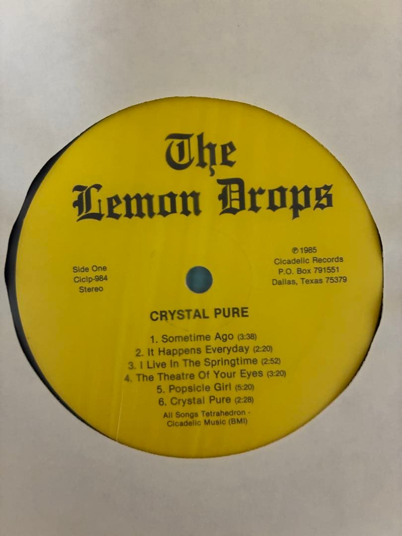 【LP】The Lemon Drops ‎/ Crystal Pure!