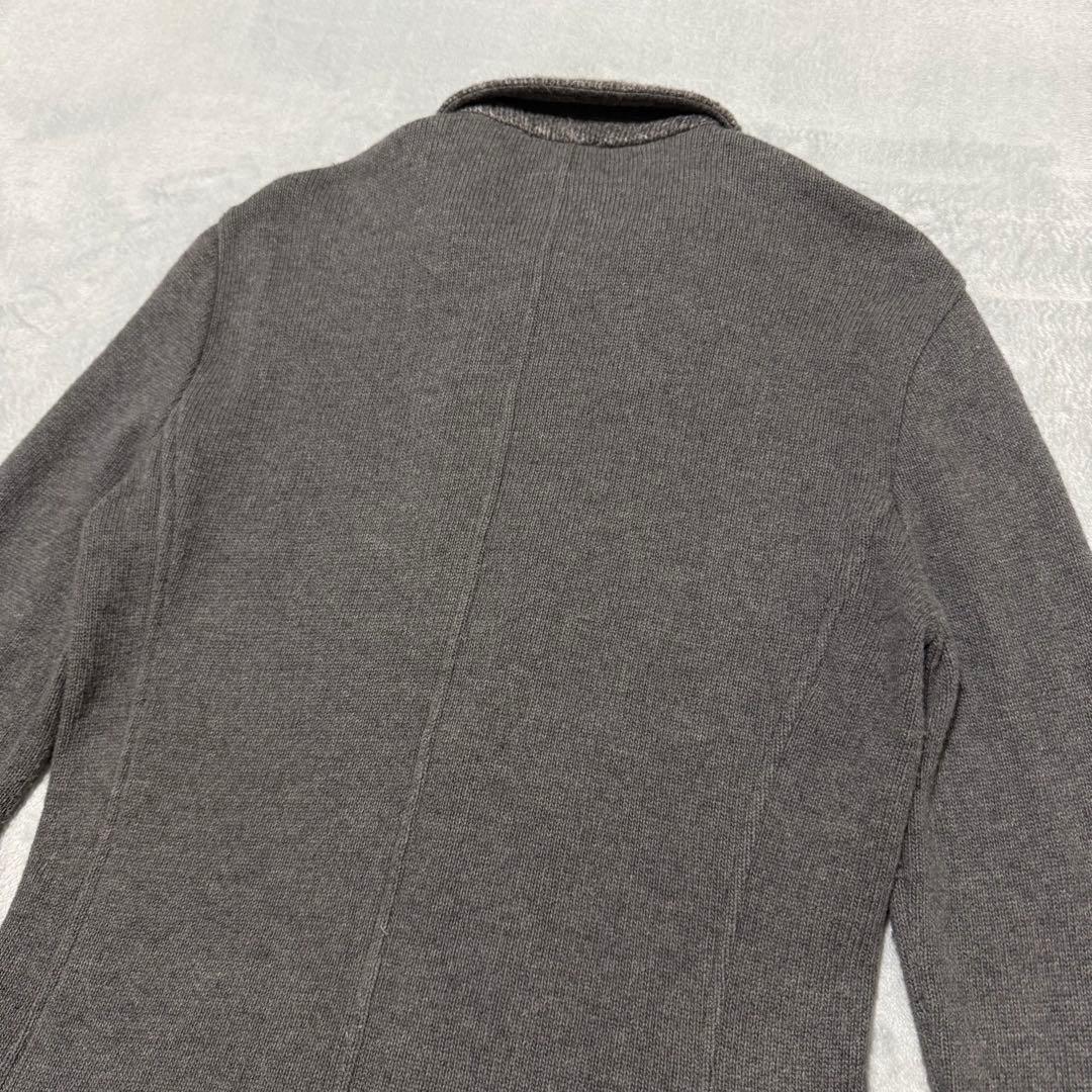 【アルマーニエクスチェンジ】テーラードニット　ジャケット　切り替え　アルパカ混