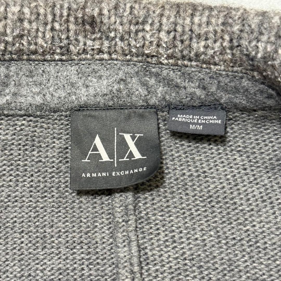 【アルマーニエクスチェンジ】テーラードニット　ジャケット　切り替え　アルパカ混