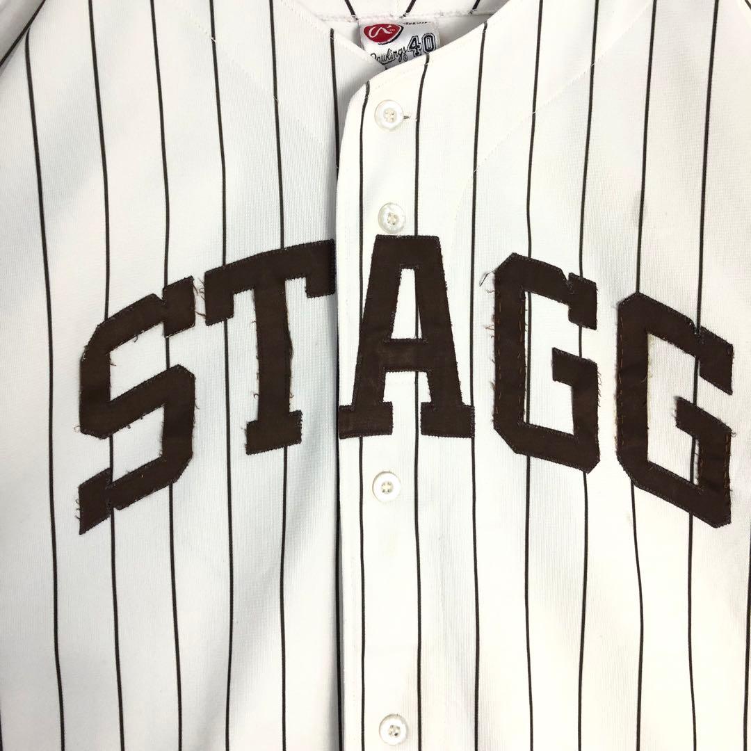 3337　USA製　ローリングス　ベースボールシャツ　ユニフォーム　白