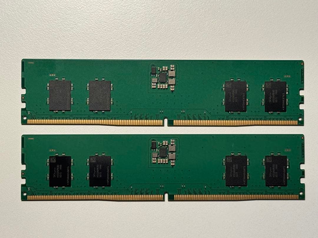 【動作確認済】DDR5 16GB(8GB 2枚) 4800MHz UDIMM