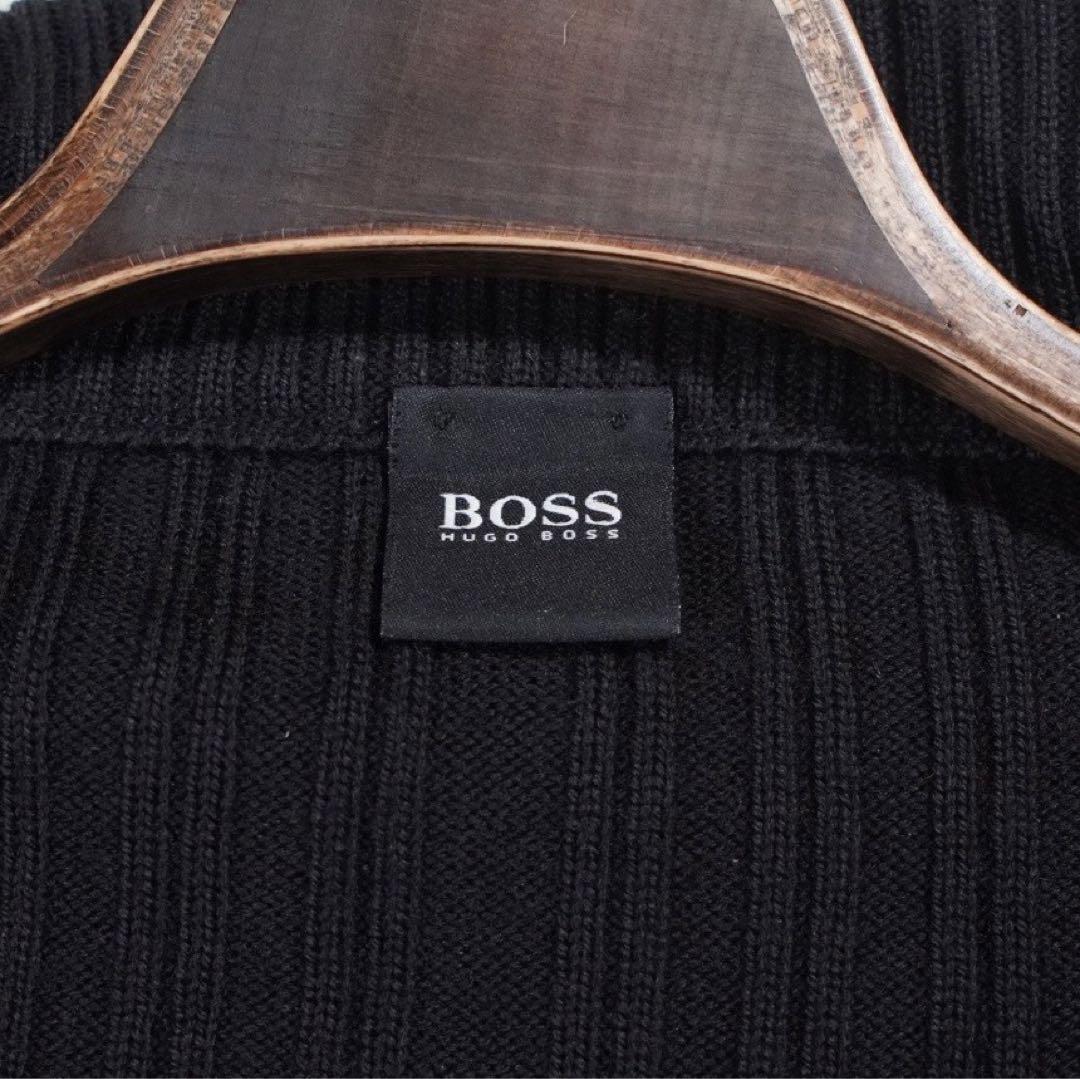 virgin wool《HUGO BOSS》ドライバーズニット(L)ブラウン
