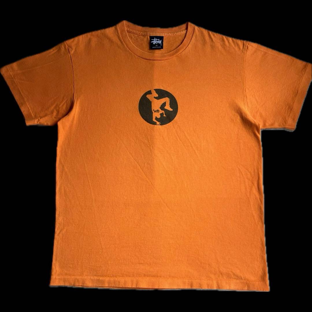 “Break Dance” old stussy 紺タグ プリント Tシャツ M