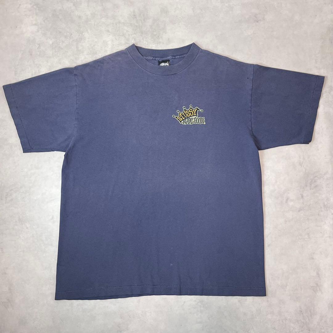 し*ゅ様 80s old stussy 黒タグ クラウン Tシャツ スレート X