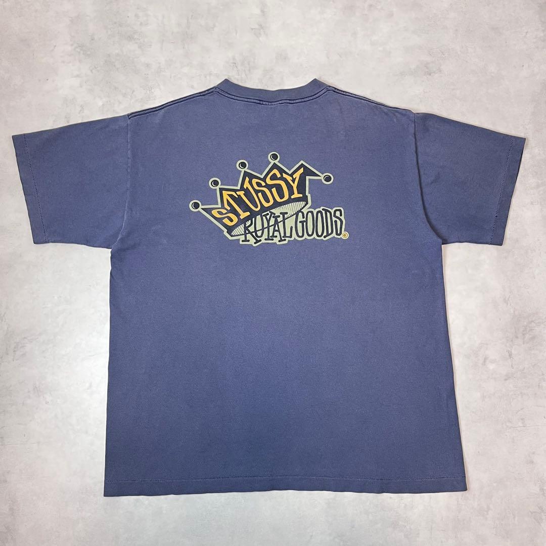 し*ゅ様 80s old stussy 黒タグ クラウン Tシャツ スレート X