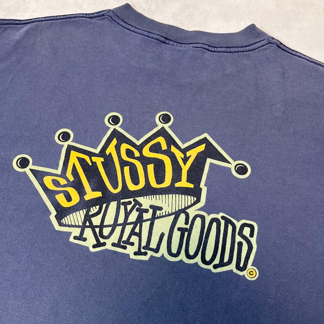 し*ゅ様 80s old stussy 黒タグ クラウン Tシャツ スレート X