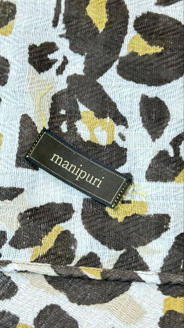 週末値下げ新品未使用manipuri リネンミックス　コラボレオパード