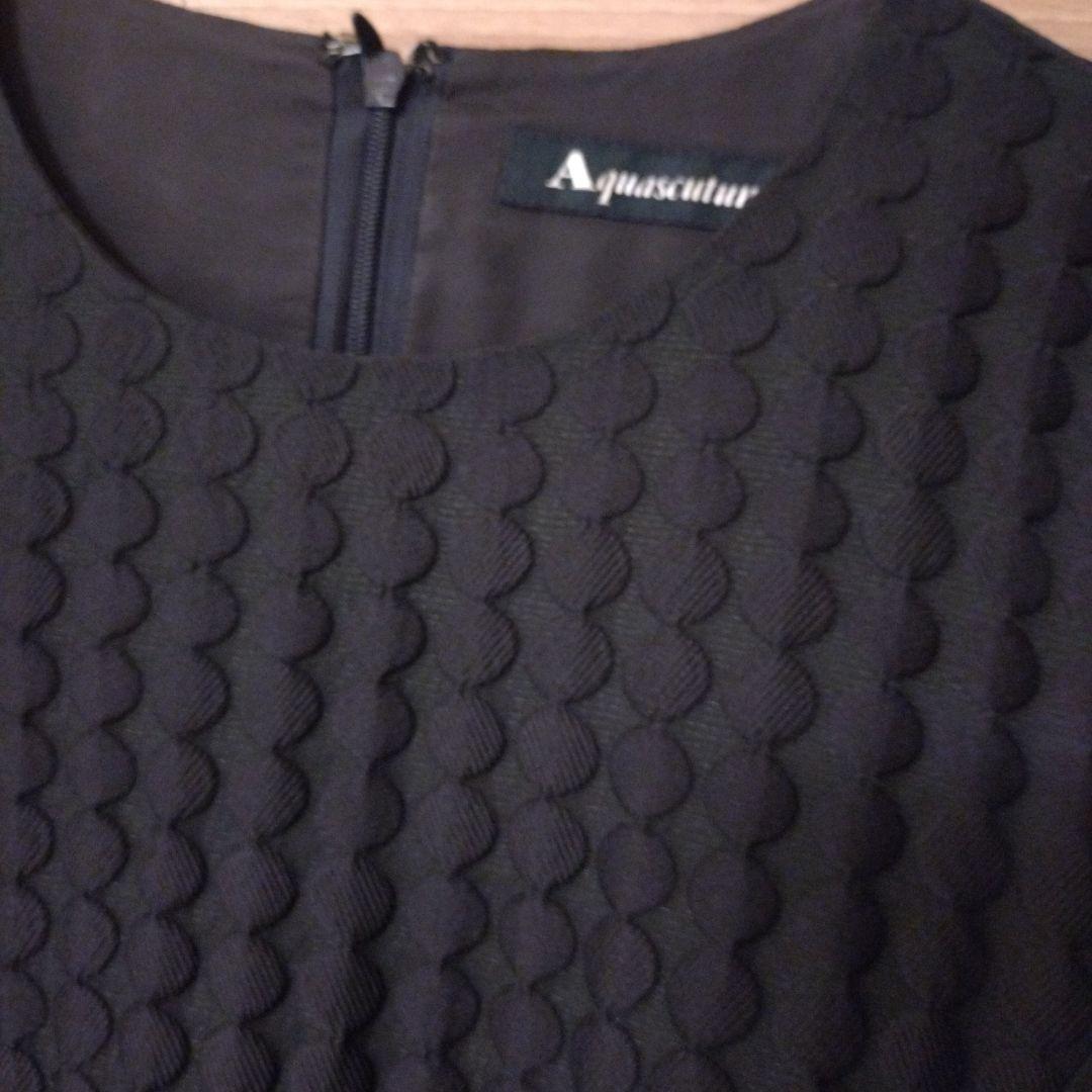 ★美品★Aquascutumアクアスキュータム 七分袖 ひざ丈ワンピース