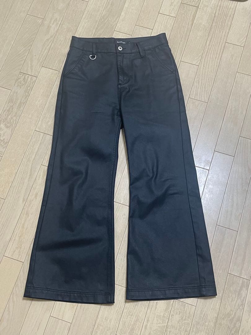 即完 Asapmode Stacked Oil Coating Pants M