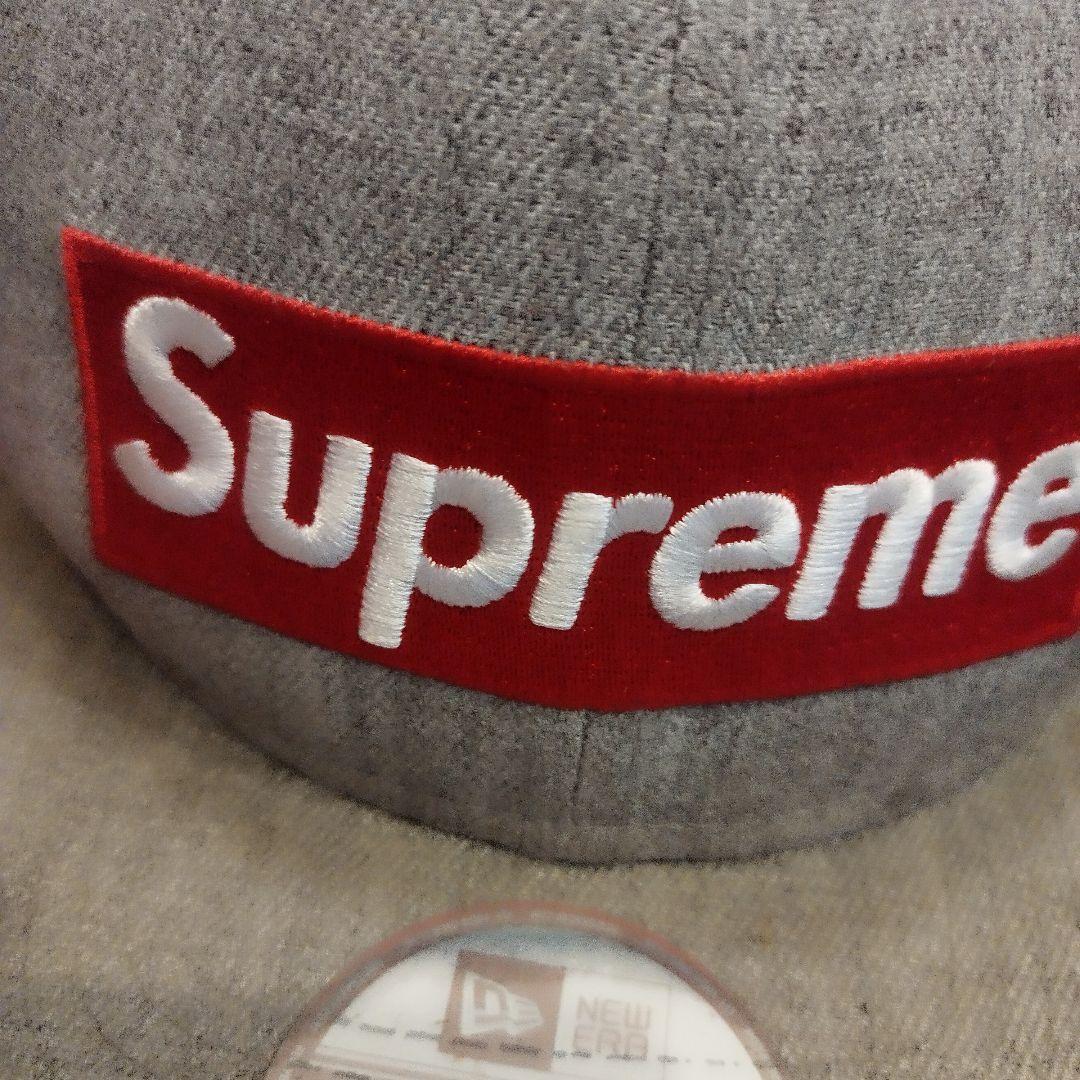 Supreme ×ニューエラ　グレー キャップ 　フリーサイズ