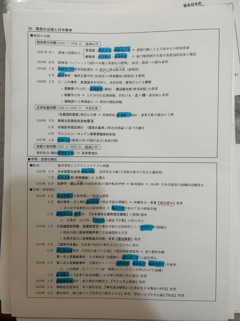 坂本勝義NO.1-47➕テーマ史➕授業で扱った演出プリント
