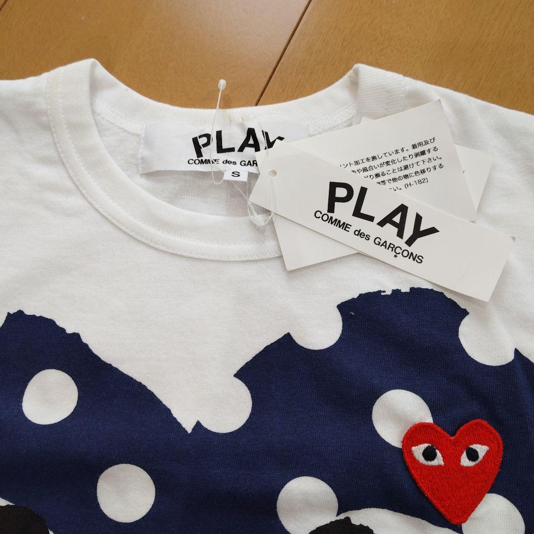 プレイコムデギャルソン　水玉柄　ドット　半袖ハートTシャツ　新品