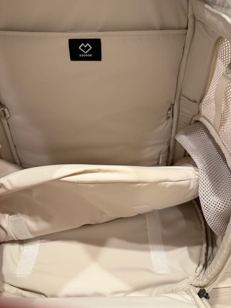ssoook ペット用リュック Lサイズ　ウエストポーチ付き　アイボリー