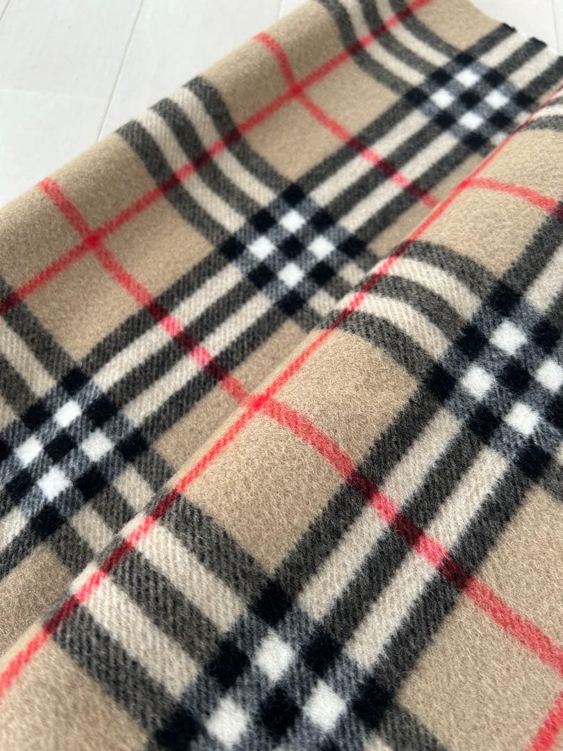 BURBERRY バーバリー 大判ストール ノバチェック カシミヤ混 マフラー