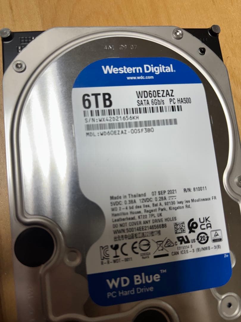 【2つセット】②Western Digital WD Blue 6TB HDD
