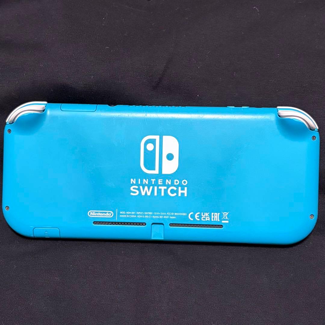Switch Lite 本体 と 充電器、画面保護フィルム、スティックカバー付き