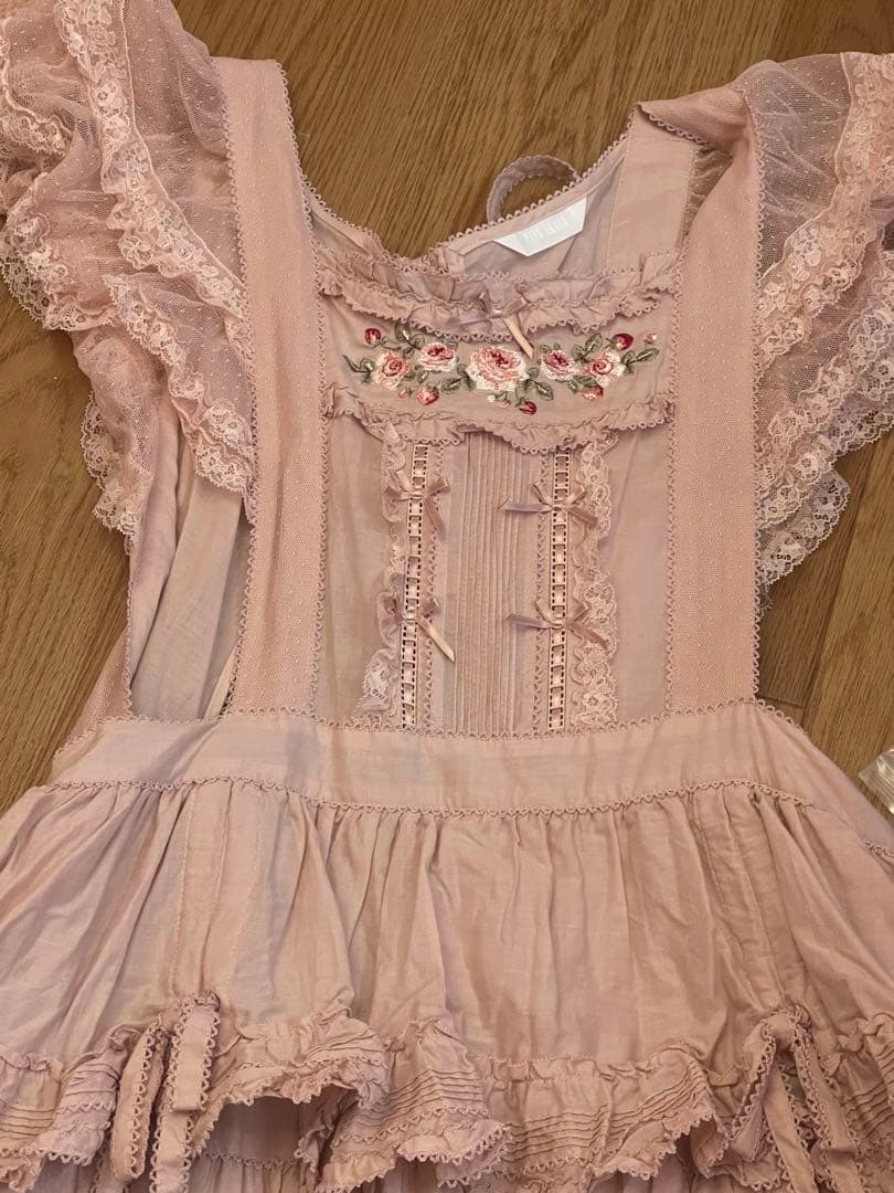 Pink House エプロン ワンピース ピンク