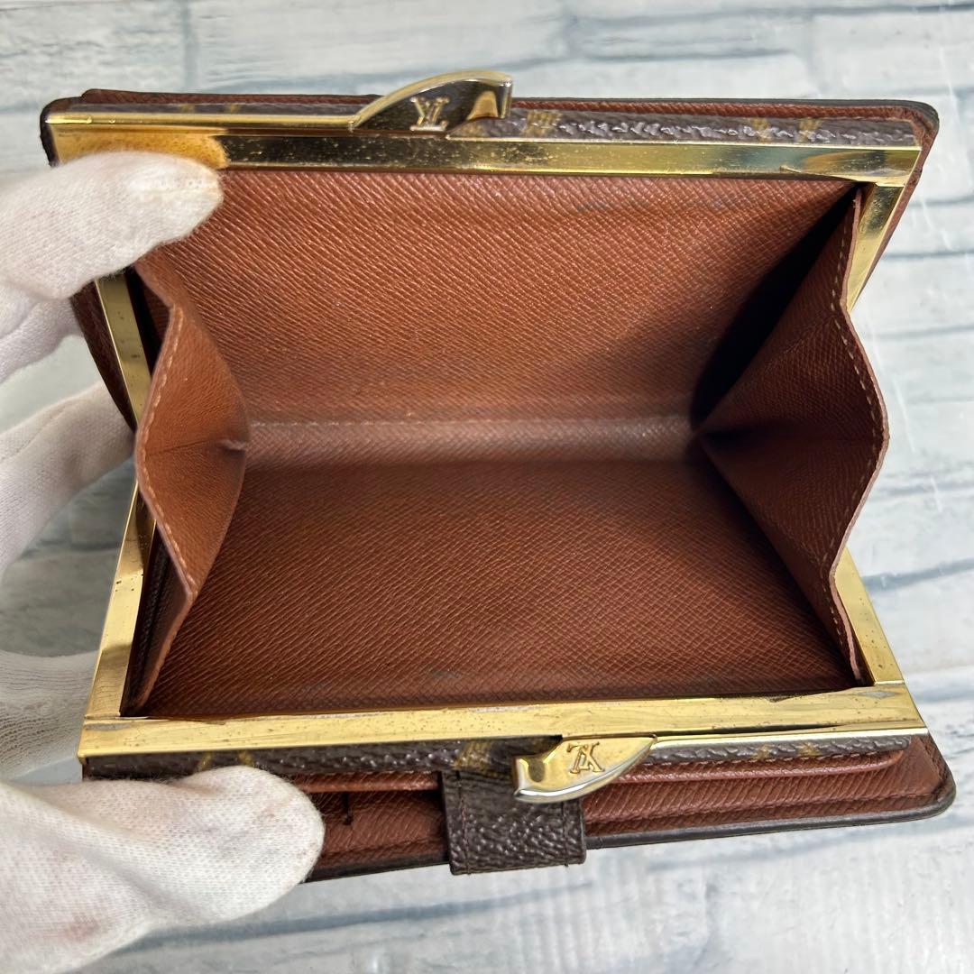 極美品　50 ルイヴィトン がま口財布　二つ折り財布　kv1