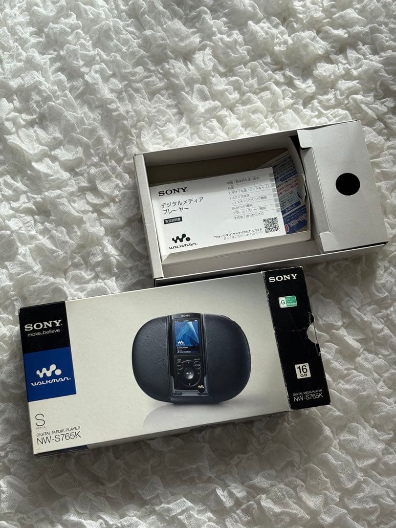 SONY NW-S765Kポータブルプレーヤー【専用スピーカー、箱、充電器付き】