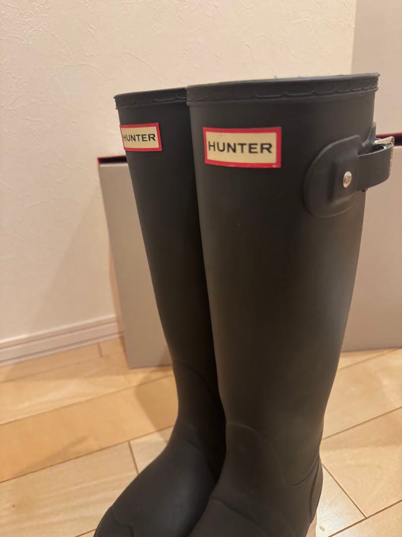 HUNTER ブラック レインブーツ UK4/US6