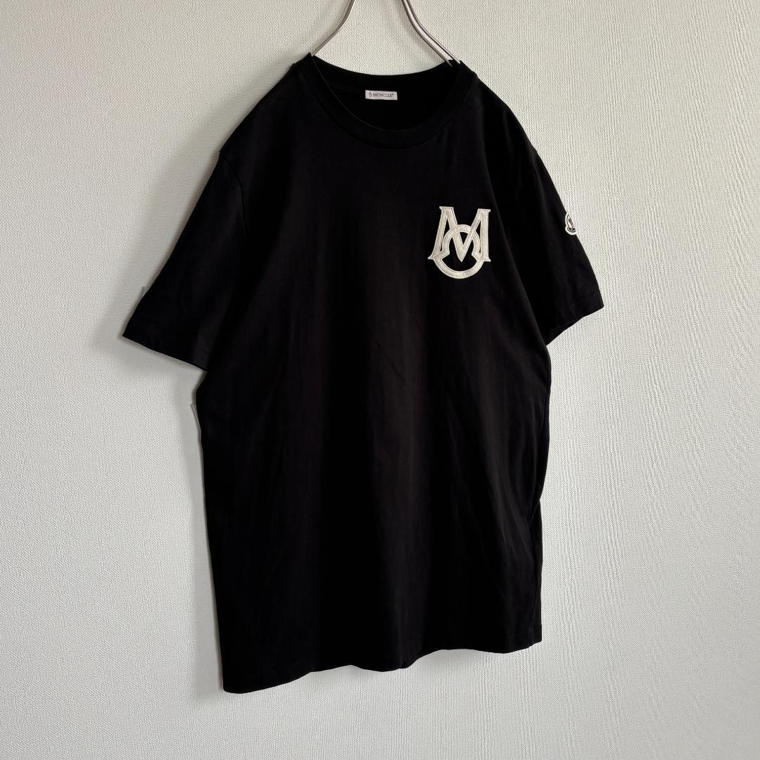 青椒肉絲【QR確認済・美品】モンクレール/鈴刺繍/ワッペン/黒/XL