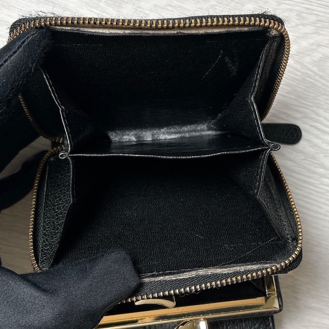✨美品✨ヴィヴィアンウエストウッド 2つ折り財布 がま口 ハート ブラック ロゴ